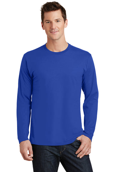 Port & Company PC450LS Mens Fan Favorite Long Sleeve Crewneck T-Shirt Royal Blue Front