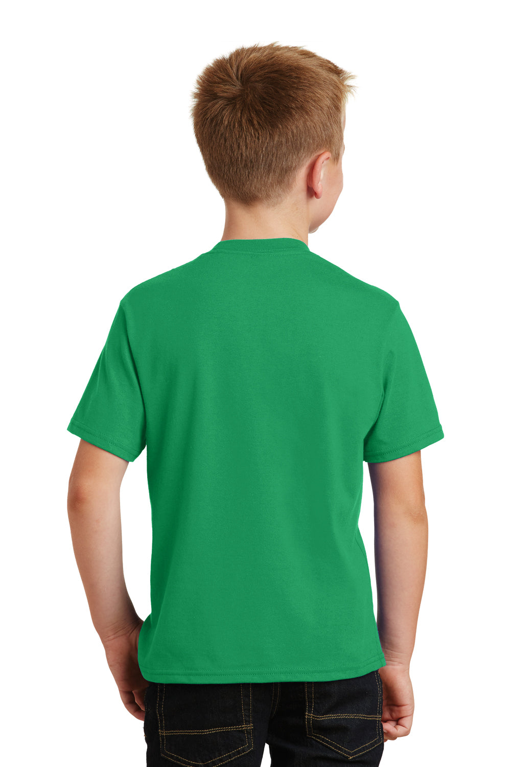 Port & Company PC450Y Youth Fan Favorite Short Sleeve Crewneck T-Shirt Kelly Green Back