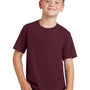 Port & Company Youth Fan Favorite Short Sleeve Crewneck T-Shirt - Athletic Maroon