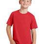 Port & Company Youth Fan Favorite Short Sleeve Crewneck T-Shirt - Bright Red