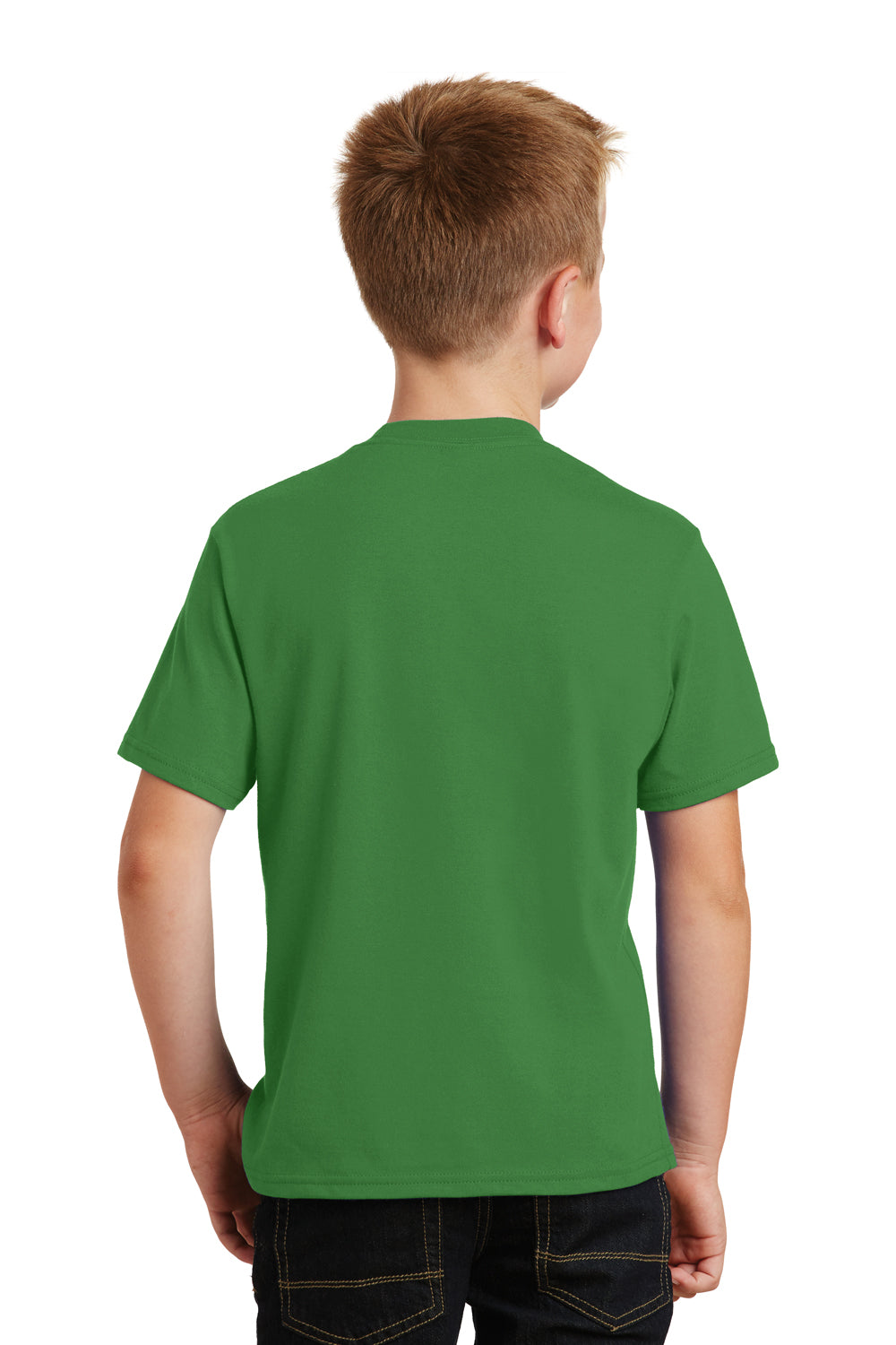 Port & Company PC450Y Youth Fan Favorite Short Sleeve Crewneck T-Shirt Kiwi Green Back