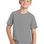 Port & Company Youth Fan Favorite Short Sleeve Crewneck T-Shirt - Medium Grey