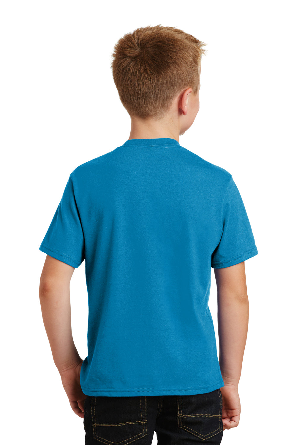 Port & Company PC450Y Youth Fan Favorite Short Sleeve Crewneck T-Shirt Sapphire Blue Back