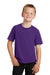 Port & Company PC450Y Youth Fan Favorite Short Sleeve Crewneck T-Shirt Purple Front