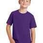 Port & Company Youth Fan Favorite Short Sleeve Crewneck T-Shirt - Team Purple