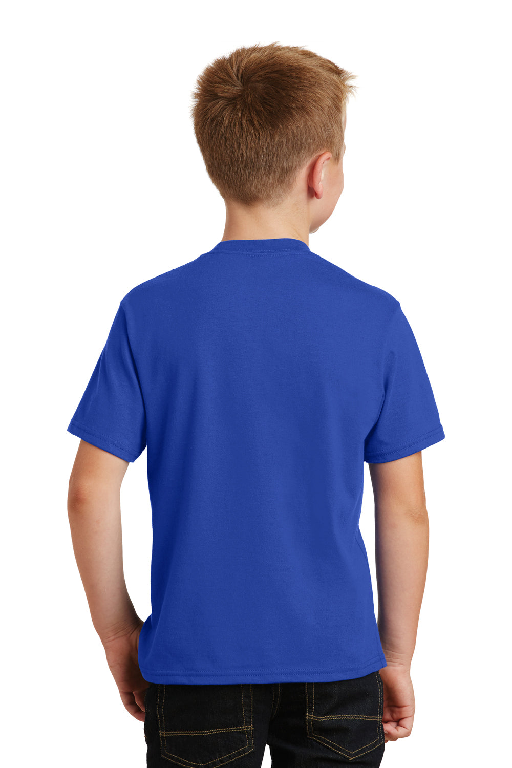 Port & Company PC450Y Youth Fan Favorite Short Sleeve Crewneck T-Shirt Royal Blue Back