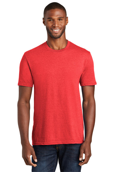 Port & Company PC455 Mens Fan Favorite Short Sleeve Crewneck T-Shirt Heather Red Front