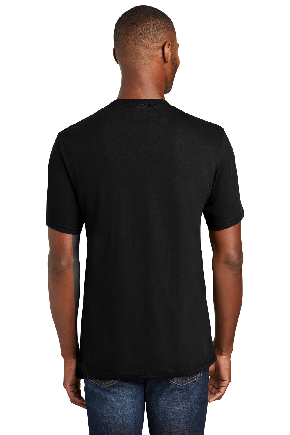 Port & Company PC455 Mens Fan Favorite Short Sleeve Crewneck T-Shirt Black Back
