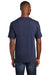 Port & Company PC455 Mens Fan Favorite Short Sleeve Crewneck T-Shirt Heather Navy Blue Back