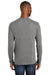 Port & Company PC455LS Mens Fan Favorite Long Sleeve Crewneck T-Shirt Heather Graphite Grey Back