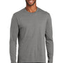 Port & Company Mens Fan Favorite Long Sleeve Crewneck T-Shirt - Heather Graphite Grey