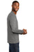Port & Company PC455LS Mens Fan Favorite Long Sleeve Crewneck T-Shirt Heather Graphite Grey Side