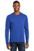 Port & Company PC455LS Mens Fan Favorite Long Sleeve Crewneck T-Shirt Heather Royal Blue Front