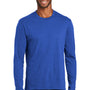 Port & Company Mens Fan Favorite Long Sleeve Crewneck T-Shirt - Heather True Royal Blue