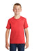 Port & Company PC455Y Youth Fan Favorite Short Sleeve Crewneck T-Shirt Heather Red Front