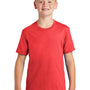 Port & Company Youth Fan Favorite Short Sleeve Crewneck T-Shirt - Heather Bright Red