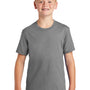 Port & Company Youth Fan Favorite Short Sleeve Crewneck T-Shirt - Heather Graphite Grey