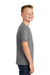 Port & Company PC455Y Youth Fan Favorite Short Sleeve Crewneck T-Shirt Heather Graphite Grey Side