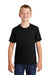 Port & Company PC455Y Youth Fan Favorite Short Sleeve Crewneck T-Shirt Black Front