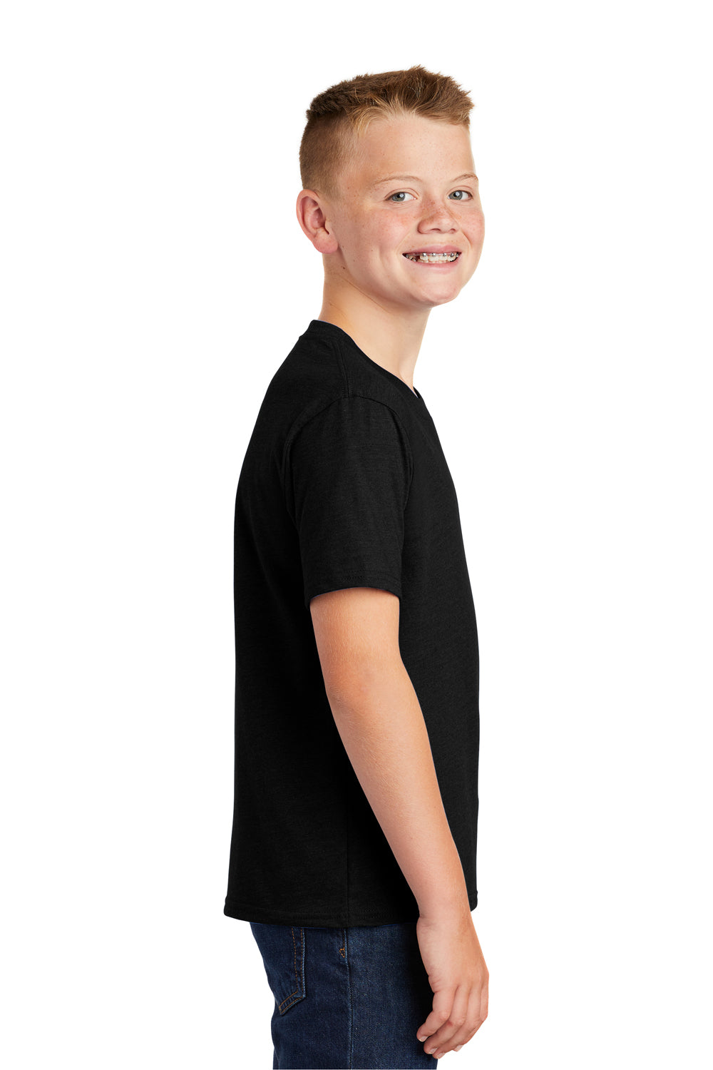 Port & Company PC455Y Youth Fan Favorite Short Sleeve Crewneck T-Shirt Black Side