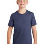 Port & Company Youth Fan Favorite Short Sleeve Crewneck T-Shirt - Heather Team Navy Blue