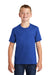 Port & Company PC455Y Youth Fan Favorite Short Sleeve Crewneck T-Shirt Heather Royal Blue Front