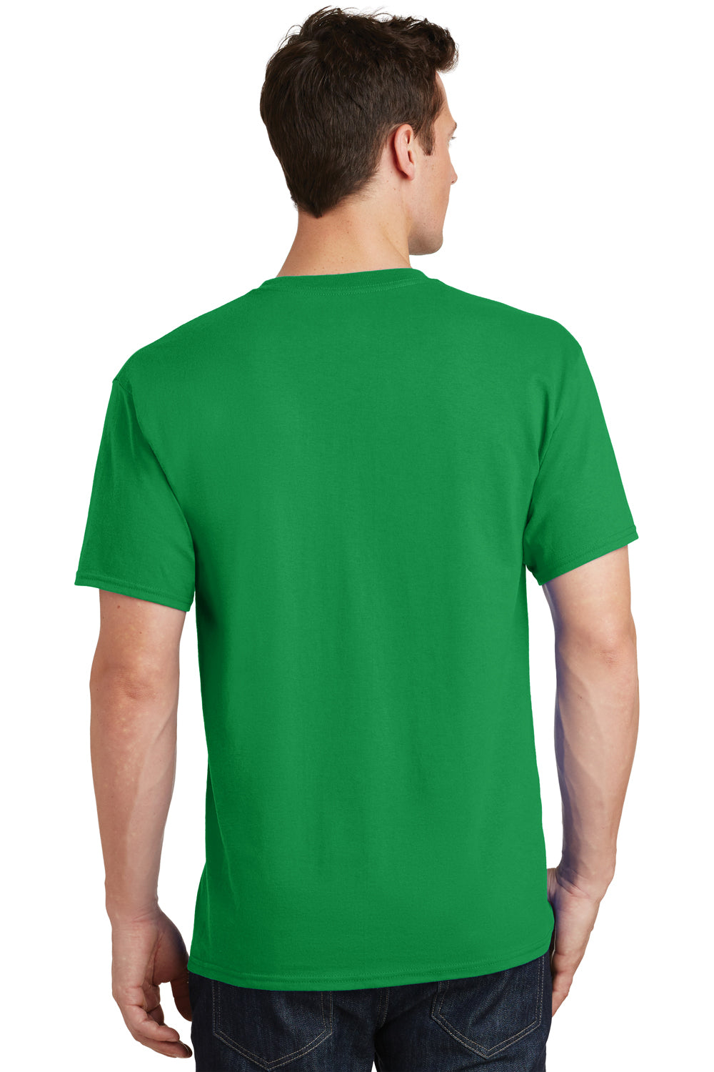 Port & Company PC54 Mens Core Short Sleeve Crewneck T-Shirt Clover Green Back