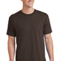 Port & Company Mens Core Short Sleeve Crewneck T-Shirt - Dark Chocolate Brown