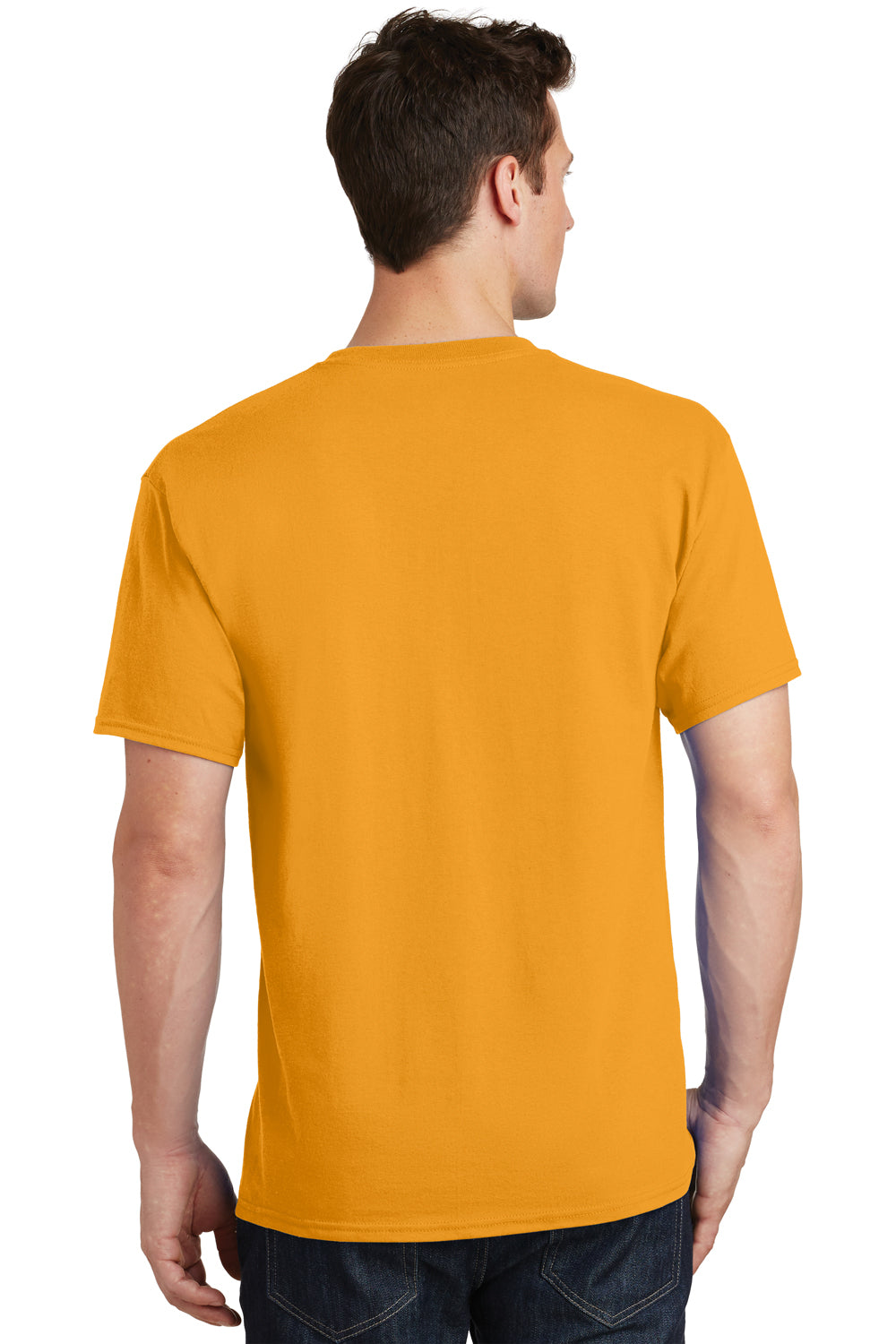 Port & Company PC54 Mens Core Short Sleeve Crewneck T-Shirt Gold Back