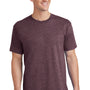 Port & Company Mens Core Short Sleeve Crewneck T-Shirt - Heather Athletic Maroon