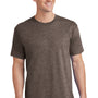 Port & Company Mens Core Short Sleeve Crewneck T-Shirt - Heather Dark Chocolate Brown