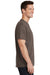 Port & Company PC54 Mens Core Short Sleeve Crewneck T-Shirt Heather Chocolate Brown Side