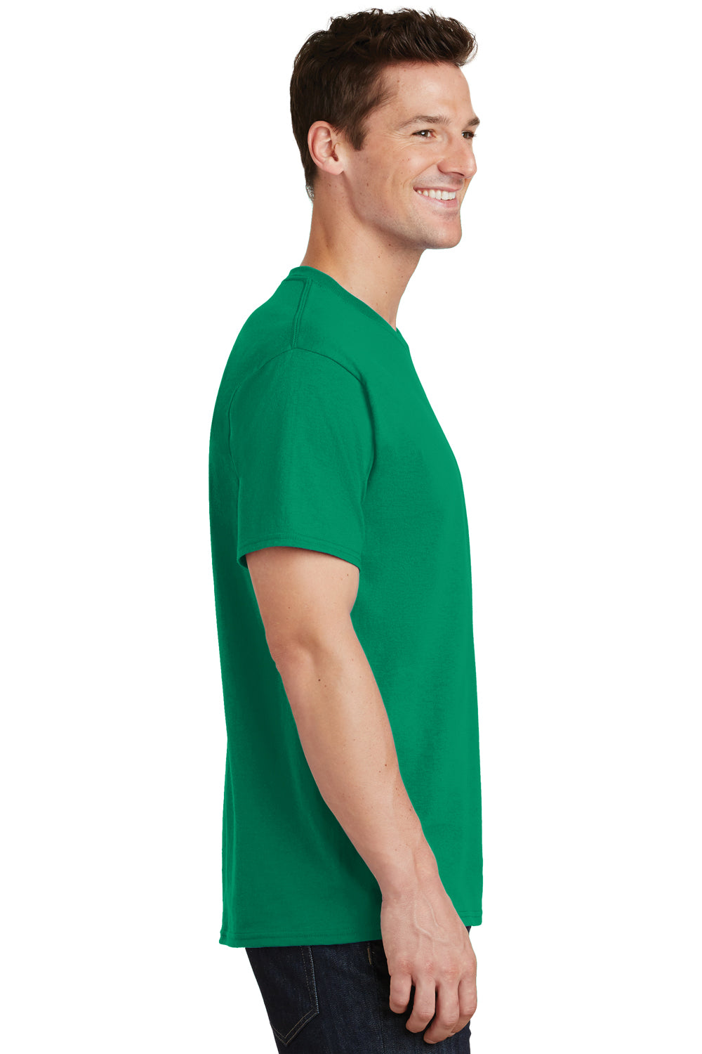 Port & Company PC54 Mens Core Short Sleeve Crewneck T-Shirt Kelly Green Side