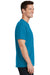 Port & Company PC54 Mens Core Short Sleeve Crewneck T-Shirt Neon Blue Side