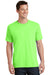 Port & Company PC54 Mens Core Short Sleeve Crewneck T-Shirt Neon Green Front
