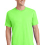 Port & Company Mens Core Short Sleeve Crewneck T-Shirt - Neon Green