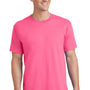 Port & Company Mens Core Short Sleeve Crewneck T-Shirt - Neon Pink