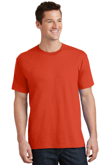 Port & Company PC54 Mens Core Short Sleeve Crewneck T-Shirt Orange Front