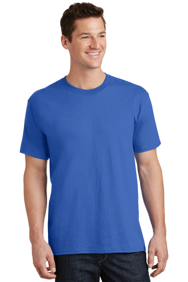 Port & Company PC54 Mens Core Short Sleeve Crewneck T-Shirt Royal Blue Front