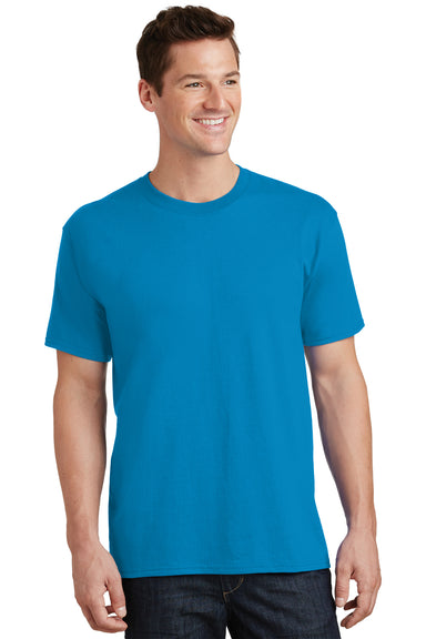 Port & Company PC54 Mens Core Short Sleeve Crewneck T-Shirt Sapphire Blue Front