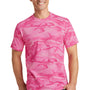 Port & Company Mens Core Short Sleeve Crewneck T-Shirt - Pink Camo
