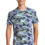Port & Company Mens Core Short Sleeve Crewneck T-Shirt - Woodland Blue Camo