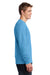 Port & Company PC54LS Mens Core Long Sleeve Crewneck T-Shirt Aqua Blue Side