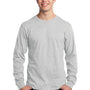 Port & Company Mens Core Long Sleeve Crewneck T-Shirt - Ash Grey