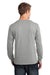 Port & Company PC54LS Mens Core Long Sleeve Crewneck T-Shirt Heather Grey Back