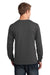 Port & Company PC54LS Mens Core Long Sleeve Crewneck T-Shirt Charcoal Grey Back