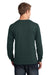 Port & Company PC54LS Mens Core Long Sleeve Crewneck T-Shirt Dark Green Back