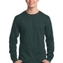 Port & Company Mens Core Long Sleeve Crewneck T-Shirt - Dark Green
