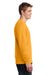 Port & Company PC54LS Mens Core Long Sleeve Crewneck T-Shirt Gold Side