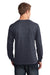 Port & Company PC54LS Mens Core Long Sleeve Crewneck T-Shirt Heather Navy Blue Back